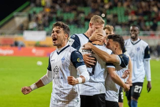 Germany Soccer 3 Liga, Matchday 9 2025 2026, TSV Havelse Waldhof Mannheim on 30 09 in Hannover Eilenriede Stadion Goal celebration to 0 2 Copyright: xSvenxHeidmannx