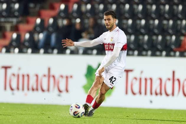 Leonidas Stergiou VfB Stuttgart II, 42 GER, VfB Stuttgart II vs SV Wehen Wiesbaden, Football, Men, 3 Liga, Matchday 9, Season 2025 2026, 30 09 2025 GER, VfB Stuttgart II vs SV Wehen Wiesbaden, Football, Men, 3 Liga, Matchday 9, Season 2025 2026, 30 09 2025 Aspach Copyright: xEibner-Pressefoto GeraldxOelze-dx EP_ODS