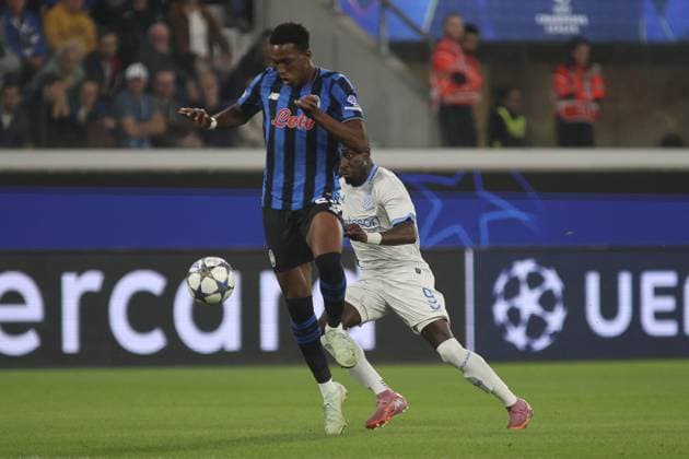 CALCIO - UEFA Champions League - Atalanta BC vs Club Brugge KV Honest Ahanor of Atalanta BC play the ball during Atalanta BC vs Club Brugge, Chanpions League 2025-26 League phase, Matchday 2Â°, game at New Balance Arena in Bergamo (BG), Italy, on September 30, 2025. Bergamo Italy  Copyright: xIPAxSport ABACAx