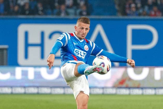 Nico Neidhart Rostock GER, FC Hansa Rostock vs FC Energie Cottbus, Football, Men, 3 Liga, 09 Matchday, Season 2025 2026, 30 09 2025 Rostock Ostseestadion Mecklenburg Vorpommern Germany