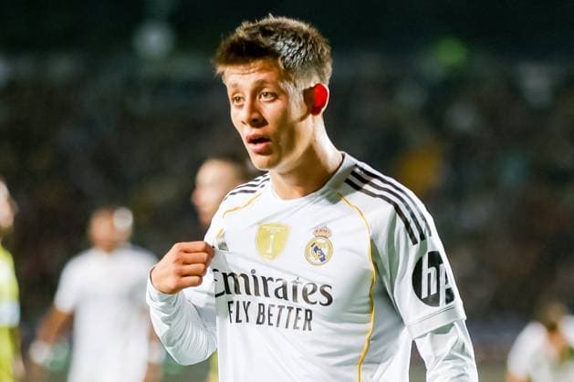 KAZAKHSTAN, ALMATY - SEPTEMBER 30, 2025: Real Madrid™s Arda Guler in a 2025-26 UEFA Champions League League Phase Matchday 2 football match between FC Kairat and Real Madrid at Central Stadium 2025-26 UEFA Champions League: FC Kairat 0 - 5 Real Madrid  - ZUMAt113 20250930_zaa_t113_465 Copyright: xAlikhanxSariyevx