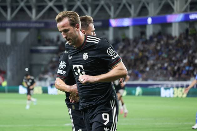 Goal for FC Bayern Munechen by Harry Kane Bayern Muenchen 9 to 1 0, CYP, FC Pafos FC Bayern Muenchen, Football, Champions League, Matchday 2, Season 2025 2026, 30 09 2025 CYP, FC Pafos FC Bayern Muenchen, Football, Champions League, Matchday 2, Season 2025 2026, 30 09 2025 Limassol Copyright: xEibner-Pressefoto JoergxNiebergax EP_JNL
