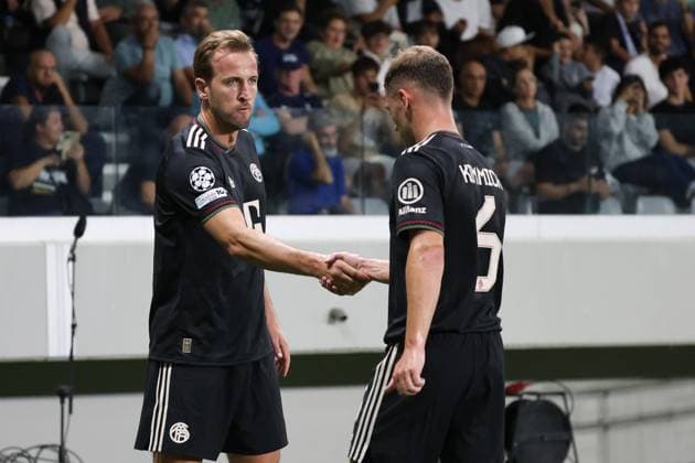 Goal for FC Bayern Munechen by Harry Kane Bayern Muenchen 9 to 1 0, CYP, FC Pafos FC Bayern Muenchen, Football, Champions League, Matchday 2, Season 2025 2026, 30 09 2025 CYP, FC Pafos FC Bayern Muenchen, Football, Champions League, Matchday 2, Season 2025 2026, 30 09 2025 Limassol Copyright: xEibner-Pressefoto JoergxNiebergax EP_JNL