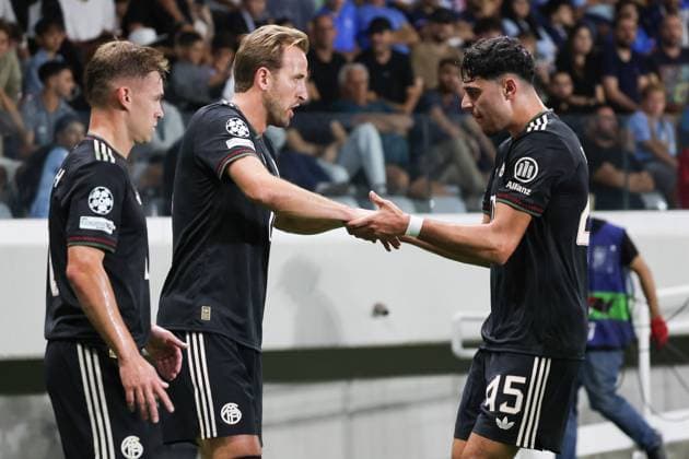Goal for FC Bayern Munechen by Harry Kane Bayern Muenchen 9 to 1 0, CYP, FC Pafos FC Bayern Muenchen, Football, Champions League, Matchday 2, Season 2025 2026, 30 09 2025 CYP, FC Pafos FC Bayern Muenchen, Football, Champions League, Matchday 2, Season 2025 2026, 30 09 2025 Limassol Copyright: xEibner-Pressefoto JoergxNiebergax EP_JNL