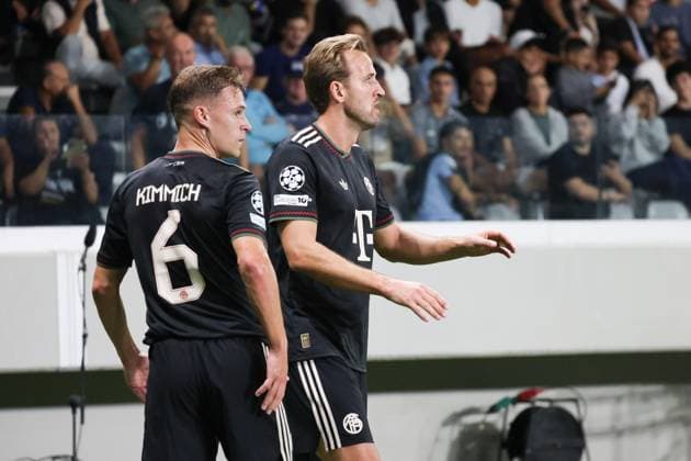 Goal for FC Bayern Munechen by Harry Kane Bayern Muenchen 9 to 1 0, CYP, FC Pafos FC Bayern Muenchen, Football, Champions League, Matchday 2, Season 2025 2026, 30 09 2025 CYP, FC Pafos FC Bayern Muenchen, Football, Champions League, Matchday 2, Season 2025 2026, 30 09 2025 Limassol Copyright: xEibner-Pressefoto JoergxNiebergax EP_JNL