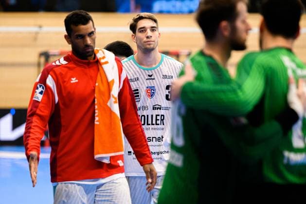 Grosswallstadt 2 HBL 25 26 TV Grosswallstadt SG BBM Bietigheim Nikola Vlahovic Bietigheim dissatisfied disappointed dejected frustrated, Elsenfeld Untermainhalle Bayern Germany