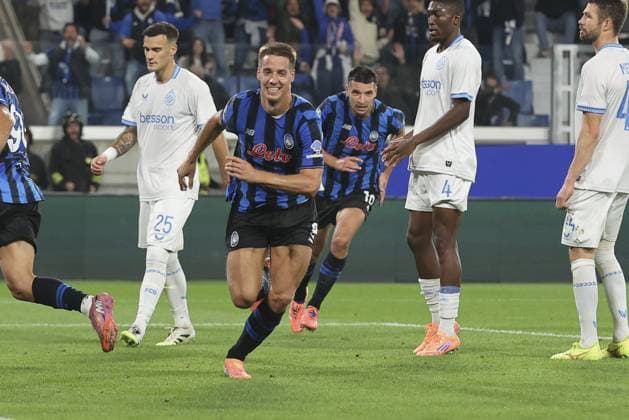 CALCIO - UEFA Champions League - Atalanta BC vs Club Brugge KV Mario Pasalic of Atalanta BC celebrates after scoring during Atalanta BC vs Club Brugge, Chanpions League 2025-26 League phase, Matchday 2Â°, game at New Balance Arena in Bergamo (BG), Italy, on September 30, 2025. Bergamo Italy  Copyright: xIPAxSport ABACAx