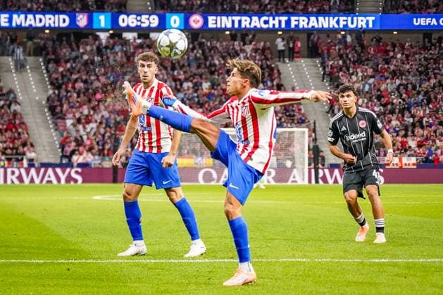 UEFA Champions League 2025 26, Matchday 2 Atletico Madrid vs Eintracht Frankfurt Riyadh Air Metropolitano Madrid, Spain Giuliano Simeone Atletico Madrid, 20 Copyright: xJOERANxSTEINSIEKx