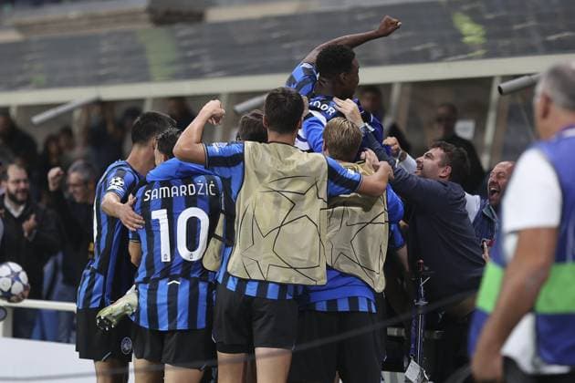 Mario Pasalic of Atalanta BC celebrates after scoring during Atalanta BC vs Club Brugge, Chanpions League 2025-26 League phase, Matchday 2Â°, game at New Balance Arena in Bergamo (BG), Italy, on September 30, 2025.  Copyright: xDavidexCasentini IPAxSportx xipa-agency.netx xx IPA_65974745 IPA_Agency_IPA65974745