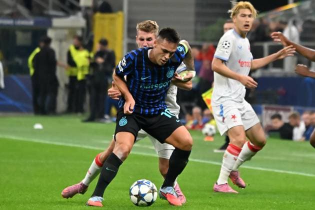 Uefa Champions League 2025-2026 Inter vs Slavia Praga Stadio Giuseppe Meazza 30 Settembre 2025 Nella foto: Lautaro Martinez Copyright: xAndreaxRositox DSC_0324