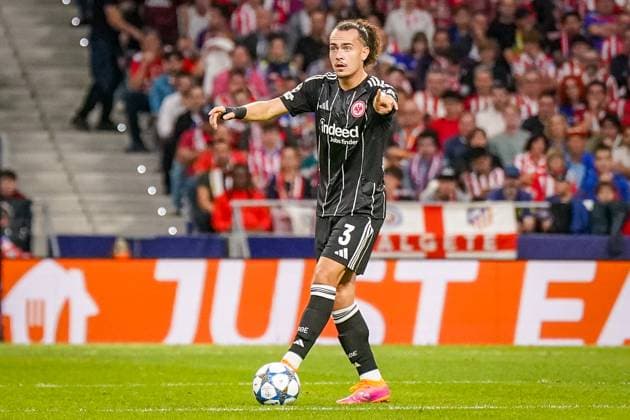 UEFA Champions League 2025 26, Matchday 2 Atletico Madrid vs Eintracht Frankfurt Riyadh Air Metropolitano Madrid, Spain Arthur Theate Eintracht Frankfurt, 3 Copyright: xJOERANxSTEINSIEKx