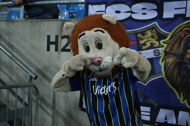 Sport, Football, 3 Liga Season 2025 2026 9 Matchday 1 FC Saarbrücken MSV Duisburg 30 09 2025, Ludwigsparkstadion Mascot Saarbrücken Saarbrücken Ludwigsparkstadion Saarland Germany