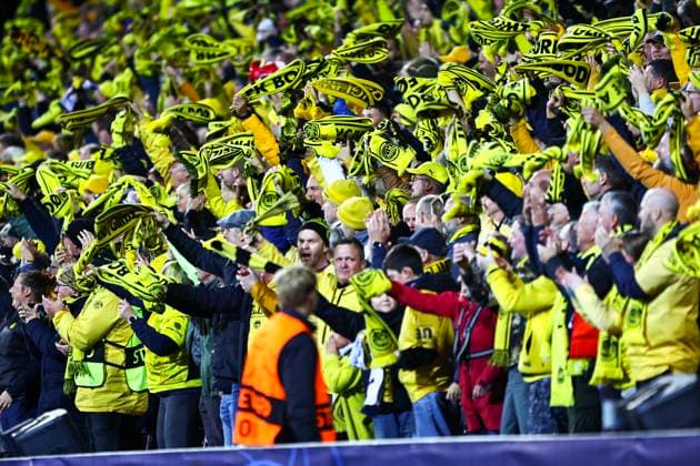 UEFA Champions League 2025 2026 Bodo Glimt Tottenham Bodo 20250930 Glimt supporters cheer for a goal during the Champions League match between Bodo Glimt and Tottenham at Aspmyra Stadium Photo Mats Torbergsen NTB Bodo Norway EDITORIAL USE ONLY RESTRICTED USE FOR BETTING COMPANIES  Copyright: xMatsxTorbergsenx xNTBx