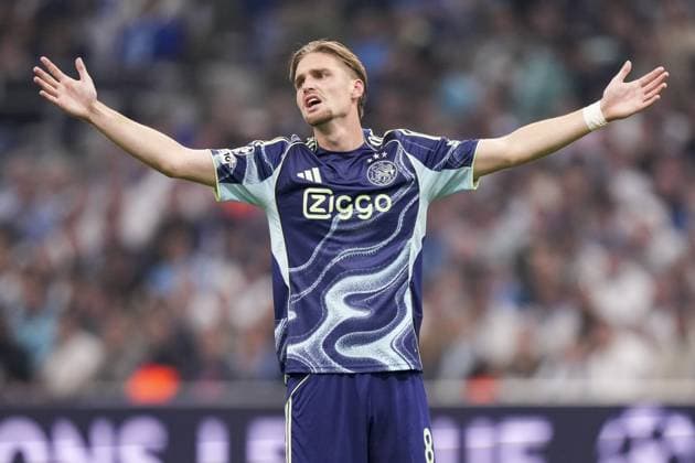 MARSEILLE , 30-09-2025 , Stade Velodrome , season 2025 2026 , UEFA Champions League football , League phase Matchday 2 , match between Olympique de Marseille and Ajax , picture shows Ajax player Kenneth Taylor Olympique de Marseille - Ajax  x31296786x Copyright: