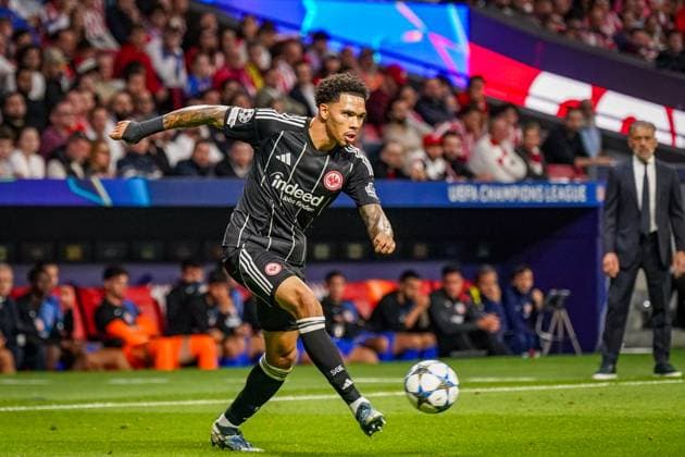 UEFA Champions League 2025 26, Matchday 2 Atletico Madrid vs Eintracht Frankfurt Riyadh Air Metropolitano Madrid, Spain Nnamdi Collins Eintracht Frankfurt, 34 Copyright: xJOERANxSTEINSIEKx