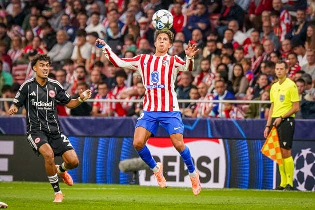 UEFA Champions League 2025 26, Matchday 2 Atletico Madrid vs Eintracht Frankfurt Riyadh Air Metropolitano Madrid, Spain Giuliano Simeone Atletico Madrid, 20 Copyright: xJOERANxSTEINSIEKx