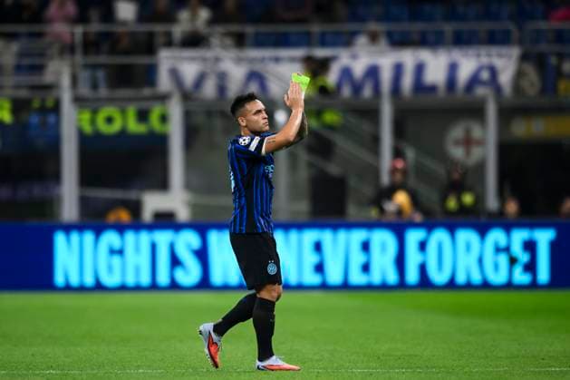 FC Internazionale v SK Slavia Praha - UEFA Champions League Lautaro Martinez of FC Internazionale gestures during the UEFA Champions League 2025 26 league phase football match between FC Internazionale and SK Slavia Praha. Milan Italy Copyright: xNicolòxCampox