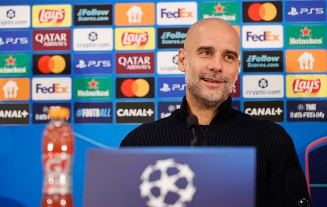 La Turbie, France September 30, 2025 AS Monaco vs Manchester City, UEFA Champions League Group Stage D2 Press Conference with Coach Josep Pep Guardiola Sala Mandoga Media Germany AS Monaco vs Manchester City, UEFA Champions League Group Stage D2