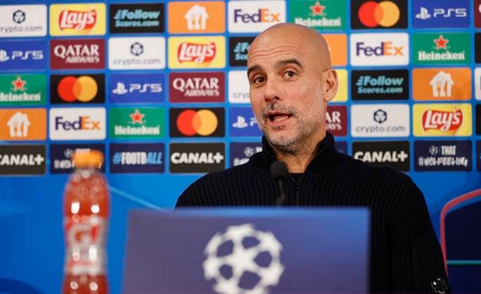 La Turbie, France September 30, 2025 AS Monaco vs Manchester City, UEFA Champions League Group Stage D2 Press Conference with Coach Josep Pep Guardiola Sala Mandoga Media Germany AS Monaco vs Manchester City, UEFA Champions League Group Stage D2