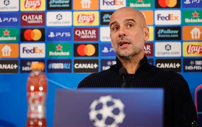 La Turbie, France September 30, 2025 AS Monaco vs Manchester City, UEFA Champions League Group Stage D2 Press Conference with Coach Josep Pep Guardiola Sala Mandoga Media Germany AS Monaco vs Manchester City, UEFA Champions League Group Stage D2