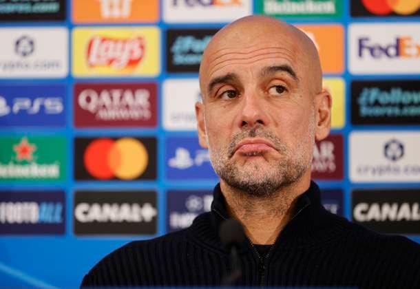 La Turbie, France September 30, 2025 AS Monaco vs Manchester City, UEFA Champions League Group Stage D2 Press Conference with Coach Josep Pep Guardiola Sala Mandoga Media Germany AS Monaco vs Manchester City, UEFA Champions League Group Stage D2