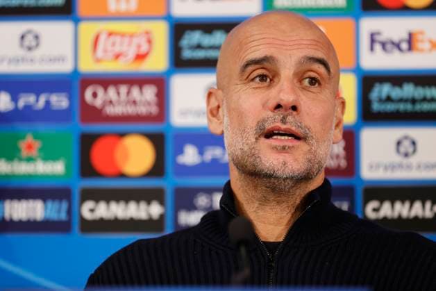 La Turbie, France September 30, 2025 AS Monaco vs Manchester City, UEFA Champions League Group Stage D2 Press Conference with Coach Josep Pep Guardiola Sala Mandoga Media Germany AS Monaco vs Manchester City, UEFA Champions League Group Stage D2