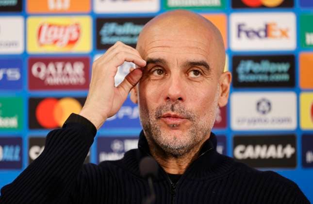 La Turbie, France September 30, 2025 AS Monaco vs Manchester City, UEFA Champions League Group Stage D2 Press Conference with Coach Josep Pep Guardiola Sala Mandoga Media Germany AS Monaco vs Manchester City, UEFA Champions League Group Stage D2
