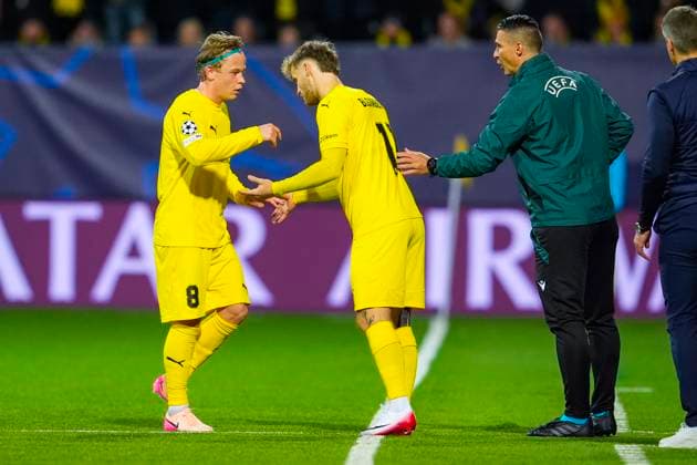 UEFA Champions League 2025 2026 Bodo Glimt Tottenham Bodo 20250930 Bodo Glimts Sondre Auklend is replaced by Ole Didrik Blomberg during the Champions League match between Bodo Glimt and Tottenham at Aspmyra Stadium Photo Lise Aserud NTB Bodo Norway EDITORIAL USE ONLY RESTRICTED USE FOR BETTING COMPANIES  Copyright: xLisexAserudx xNTBx