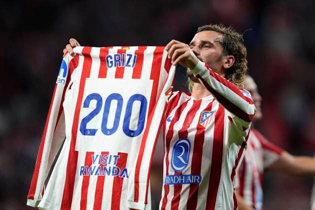 ATLETICO DE MADRID v EINTRACHT FRANKFURT. CHAMPIONS LEAGUE 2025 2026. ROUND 2 MATCH. Atletico de Madrid s Antoine Griezmann celebrates goal during Champions League 2025 2026, Round 2 match. September 30 ,2025. (ALTERPHOTOS Acero) MadridSpain  Copyright: xAcerox