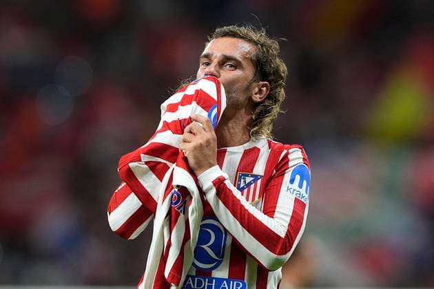 ATLETICO DE MADRID v EINTRACHT FRANKFURT. CHAMPIONS LEAGUE 2025 2026. ROUND 2 MATCH. Atletico de Madrid s Antoine Griezmann celebrates goal during Champions League 2025 2026, Round 2 match. September 30 ,2025. (ALTERPHOTOS Acero) MadridSpain  Copyright: xAcerox