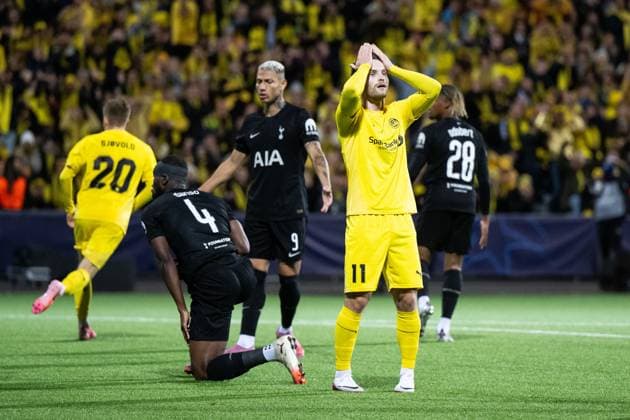 250930 Ole Blomberg of Bodo Glimt looks dejected during the UEFA Champions League football match between Bodo Glimt and Tottenham on September 30, 2025 in Bodo Photo Marius Simensen BILDBYRAN COP 238 MM0044 bbeng football fotball fotboll soccer uefa champions league mesterligaen bodo glimt tottenham hotspur spurs depp  Copyright: MARIUSxSIMENSEN BB250930ZP008