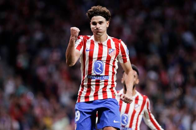 UEFA champions league - Atletico de Madrid vs Eintracht MADRID,SPAIN - 30 September: Julian Alvarez of Atletico de Madrid celebrates a goal during UEFA champions league 2025 26 match between Atletico de Madrid and Eintracht at Riyadh Air Metropolitano Stadium. (Photo by Guillermo Martinez) Madrid Riyadh Air Metropolitano Stadium Spain Copyright: xGuillermoxMartinezx