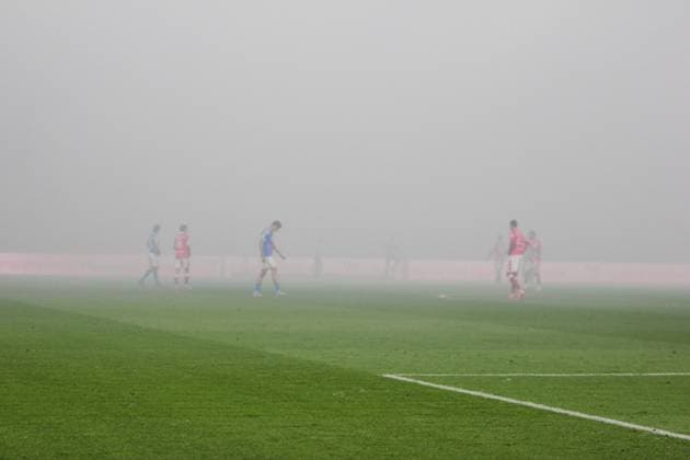 Soccer I Men I Season 2025 26 I 3 Liga I 9 Matchday I F C Hansa Rostock Energie Cottbus I 30 9 2025 Thick fog in the Ostseestadion Rostock Ostseestadion Mecklenburg-Vorpommern Germany Copyright: xLobeca AndreasxKnothex