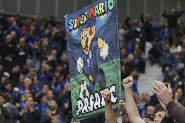 CALCIO - UEFA Champions League - Atalanta BC vs Club Brugge KV atalanta fans show their support during Atalanta BC vs Club Brugge, Chanpions League 2025-26 League phase, Matchday 2Â°, game at New Balance Arena in Bergamo (BG), Italy, on September 30, 2025. Bergamo Italy  Copyright: xIPAxSport ABACAx