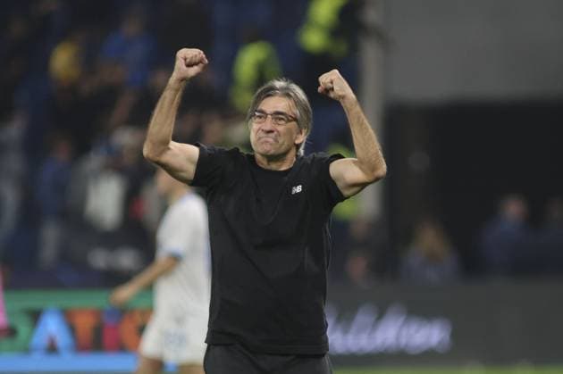CALCIO - UEFA Champions League - Atalanta BC vs Club Brugge KV Ivan Juric Head Coach of Atalanta BC celebrate the victory at the end of Atalanta BC vs Club Brugge, Chanpions League 2025-26 League phase, Matchday 2Â°, game at New Balance Arena in Bergamo (BG), Italy, on September 30, 2025. Bergamo Italy  Copyright: xIPAxSport ABACAx