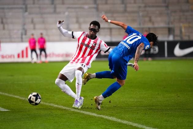 Germany, Soccer, Regionalliga Südwest, Season 2025 2026, Matchday 10 SC Freiburg II vs TSG Balingen Dreisamstadion Freiburg Bismark Adomah SC Freiburg II, 41 Enrique Katsianas Sanchez TSG Balingen ,10 Freiburg Dreisamstadion Baden Württemberg Germany Copyright: xFINLEYxMÖRCHx