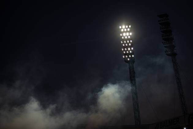 Rostock, Germany 30 September 2025 3 Liga 2025 2026 FC Hansa Rostock vs FC Energie Cottbus Im Bild Flutlichtmast DFB regulations prohibit any use of photographs as image sequences and or quasi video Copyright: xFotostandx xVoelkerx