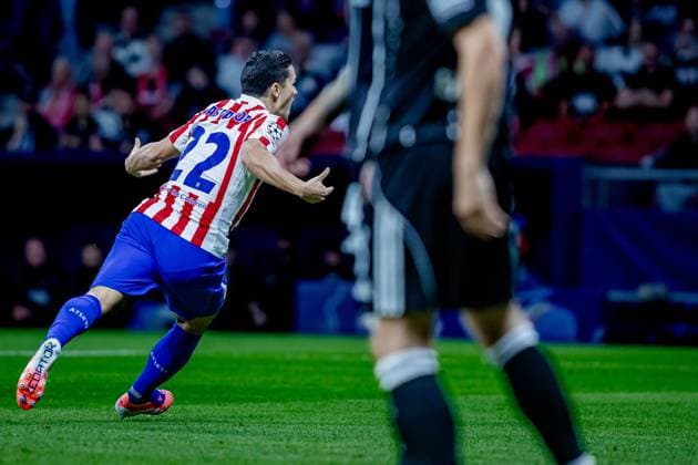 Atletico de Madrid vs Eintracht Frankfurt - UEFA Champions League - 30 09 2025 Raspadori of Atletico de Madrid celebrates his goal during the UEFA Champions League match between Atletico de Madrid and Eintracht Frankfurt at Estadio Riyadh Air Metropolitano on September 30, 2025 in Madrid, Spain. Madrid Spain Copyright: xPGSxPhotoxAgencyx
