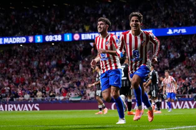 Atletico de Madrid v Eintracht Frankfurt - UEFA Champions League 2025 26 League Phase MD2 Giuliano Simeone centre-forward of Atletico de Madrid and Argentina celebrates after scoring his sides first goal during the UEFA Champions League 2025 26 League Phase MD2 match between Atletico de Madrid and Eintracht Frankfurt at Estadio Metropolitano on September 30, 2025 in Madrid, Spain. Madrid Spain  Copyright: xJosexBretonx originalFilename:bretonhernandez-atletico250930_npnQ8.jpg
