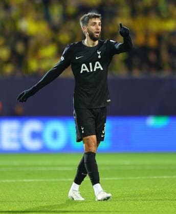 Rodrigo Bentancur of Tottenham Hotspur FK Bodo Glimt v Tottenham Hotspur, UEFA Champions League, Group Stage, Football, Aspmyra Stadion, Bodo, Norway - 30 Sep 2025Bodo Aspmyra Stadion Norway EDITORIAL USE ONLY No use with unauthorised audio, video, data, fixture lists, club league logos or live services. Online in-match use limited to 120 images, no video emulation. No use in betting, games or single club league player publications.  Copyright: xMichaelxZemanek Shutterstockx 15504026bv