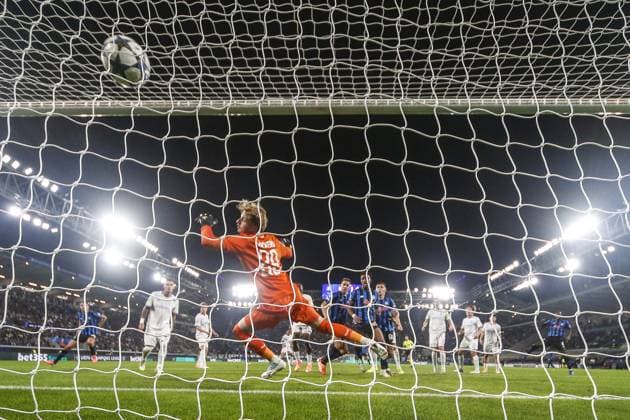 Mario Pasalic of Atalanta BC scores a goal during Atalanta BC vs Club Brugge, Chanpions League 2025-26 League phase, Matchday 2Â°, game at New Balance Arena in Bergamo (BG), Italy, on September 30, 2025.  Copyright: xDavidexCasentini IPAxSportx xipa-agency.netx xx IPA_65992683 IPA_Agency_IPA65992683