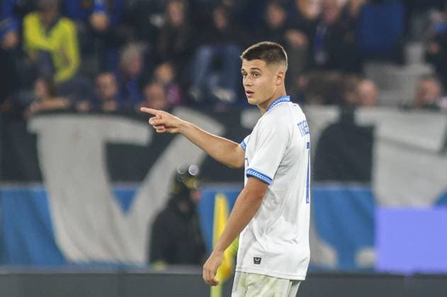 Nicolo Tresoldi of Club Brugge gestures during Atalanta BC vs Club Brugge, Chanpions League 2025-26 League phase, Matchday 2Â°, game at New Balance Arena in Bergamo (BG), Italy, on September 30, 2025.  Copyright: xDavidexCasentini IPAxSportx xipa-agency.netx xx IPA_65992685 IPA_Agency_IPA65992685