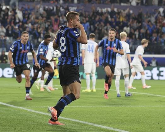 Mario Pasalic of Atalanta BC celebrates after scoring during Atalanta BC vs Club Brugge, Chanpions League 2025-26 League phase, Matchday 2Â°, game at New Balance Arena in Bergamo (BG), Italy, on September 30, 2025.  Copyright: xDavidexCasentini IPAxSportx xipa-agency.netx xx IPA_65992714 IPA_Agency_IPA65992714