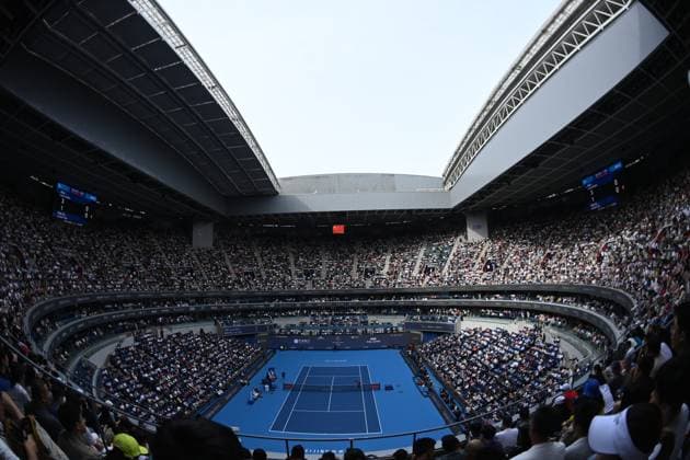(251001) -- BEIJING, Oct. 1, 2025 -- Photo taken on Oct. 1, 2025 shows the men s singles final match between Jannik Sinner of Italy and Learner Tien of the United States at 2025 China Open tennis tournament in Beijing, China, Oct. 1, 2025. ) (SP)CHINA-BEIJING-TENNIS-CHINA OPEN-MEN S SINGLES-FINAL(CN) HuxJingwen 