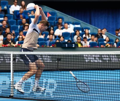(251001) -- BEIJING, Oct. 1, 2025 -- Harri Heliovaara celebrates after winning the men s doubles final match between Harri Heliovaara(Finland) Henry Patten (Britain) and Karen Khachanov Andrey Rublev of Russia at 2025 China Open tennis tournament in Beijing, China, Oct. 1, 2025. ) (SP)CHINA-BEIJING-TENNIS-CHINA OPEN-MEN S DOUBLES-FINAL(CN) DuxXinyi 