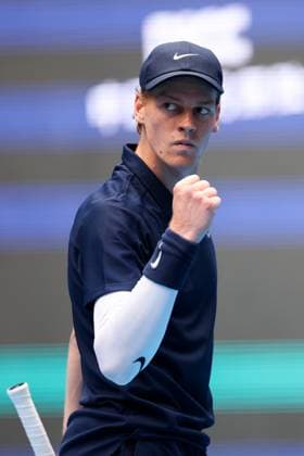 BEIJING, CHINA - OCTOBER 01: Jannik Sinner of Italy reacts in the Men s Singles Final match against Learner Tien of the United States on day 10 of the 2025 China Open at the National Tennis Center on October 1, 2025 in Beijing, China.  Copyright: xVCGx 111594386839