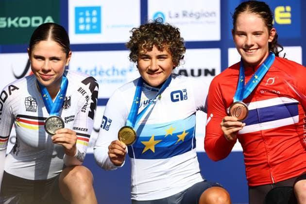Cycling, European Road Cycling Championships in Drome-Ardeche, individual time trial junior women