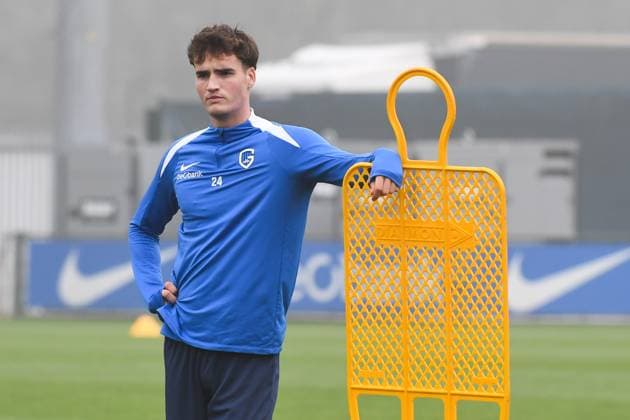 Genk s Nikolas Sattlberger pictured during a training session of Belgian soccer team KRC Genk, on Wednesday 01 October 2025, in Genk. The team will play the Hungarian Ferencvarosi TC on Thursday, the second game (out of 8) in the league phase of the UEFA Europa League competition. JILLxDELSAUX  x135801140x