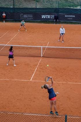 Double Tatiana Pieri and Dalila Spiteri vs Amina Anshba and Madelene Brooks during the Internazionali di Calabria 2025 WTA, Tennis Damen 125 tennis match at Chiappetta Village, Rende (Cosenza), Italy.  Copyright: xFrancescoxFarina IPAxSportx xipa-agency.netx xx IPA_66000534 IPA_Agency_IPA66000534