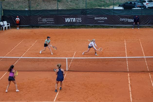 Double Tatiana Pieri and Dalila Spiteri vs Amina Anshba and Madelene Brooks during the Internazionali di Calabria 2025 WTA, Tennis Damen 125 tennis match at Chiappetta Village, Rende (Cosenza), Italy.  Copyright: xFrancescoxFarina IPAxSportx xipa-agency.netx xx IPA_66000537 IPA_Agency_IPA66000537